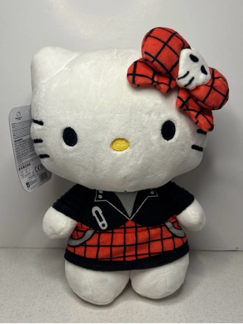Jazwares Hello Kitty & Friends Series 2 8” Hello Kitty Red Punks Plush Goth